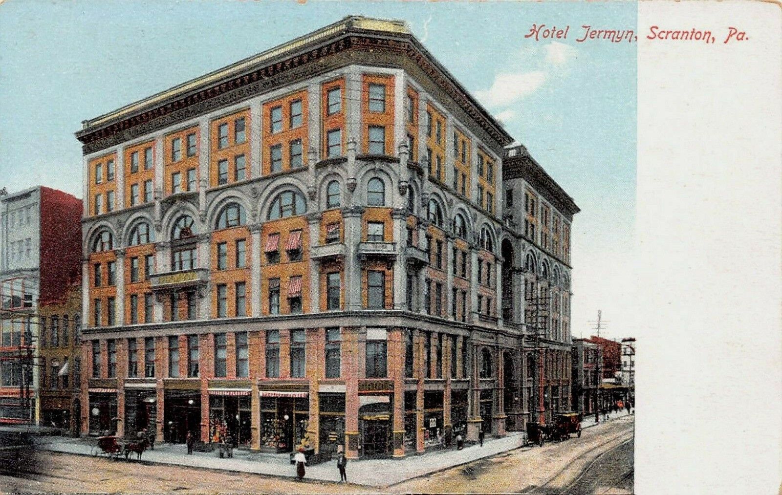 Hotel Jermyn, Scranton, Pennsylvania, Very Early Postcard, Unused 