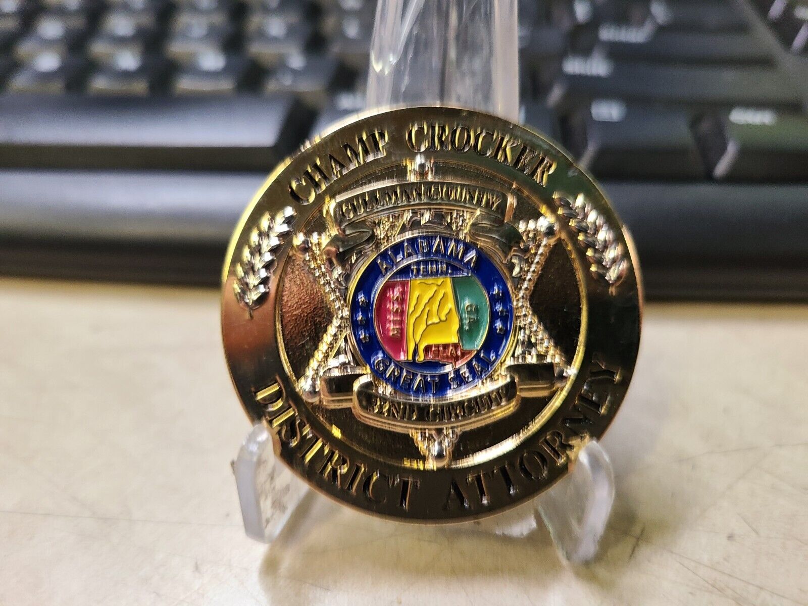 Champ Crocker District Attorney Cullman Conuty Challenge Coin 32nd Circuit