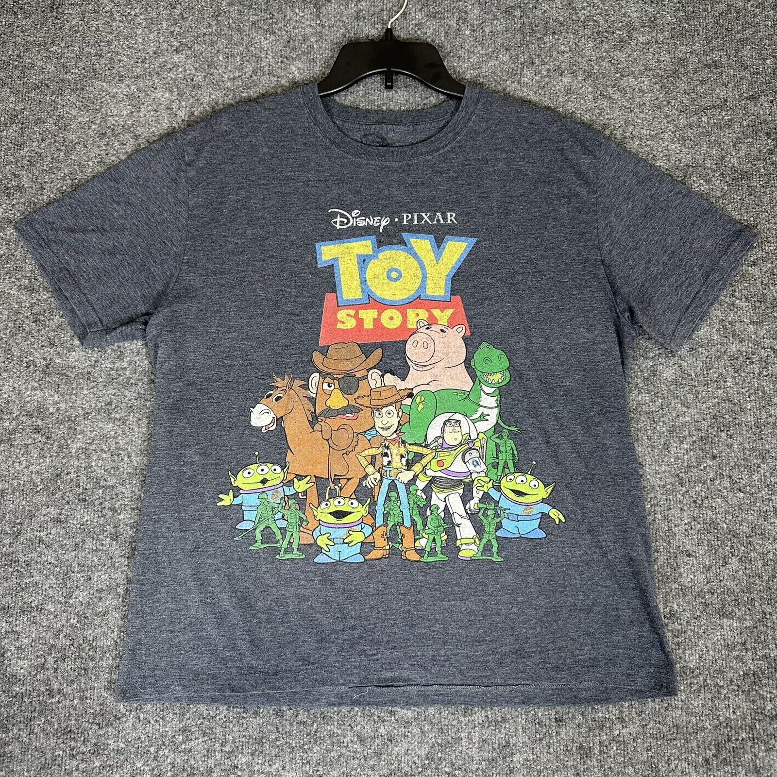 Disney Pixar Toy Story T Shirt Mens Large Grey Woody Short Sleeve Adult