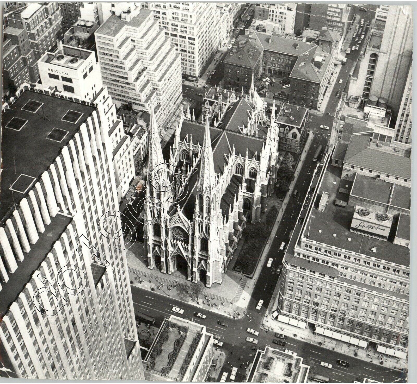 VTG ARCHITECTURE ST. Patrick Cathedral RCA Building NYC 1960s Press Photo