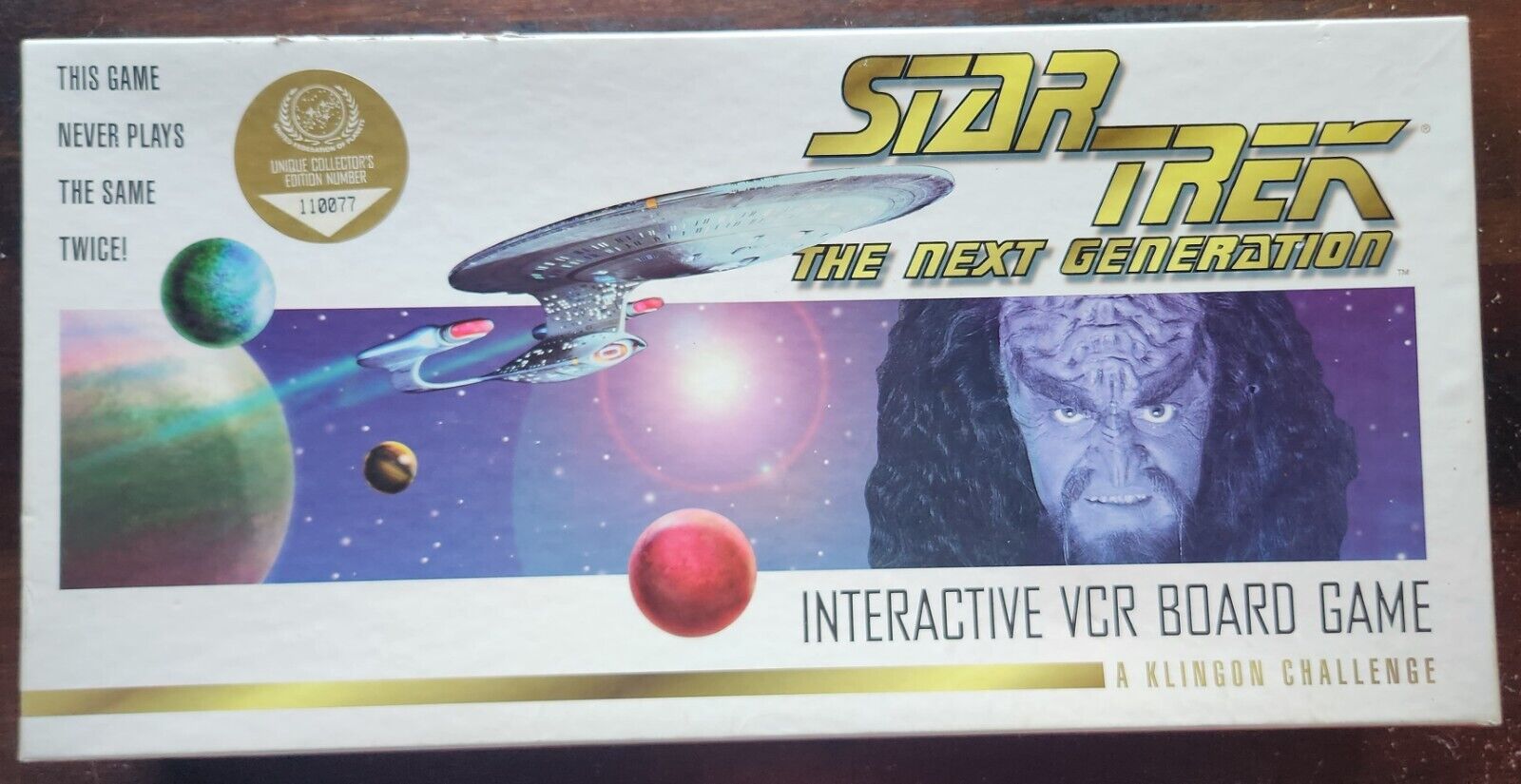 Star Trek Next Generation: Klingon Challenge Interactive VCR VHS Board Game READ