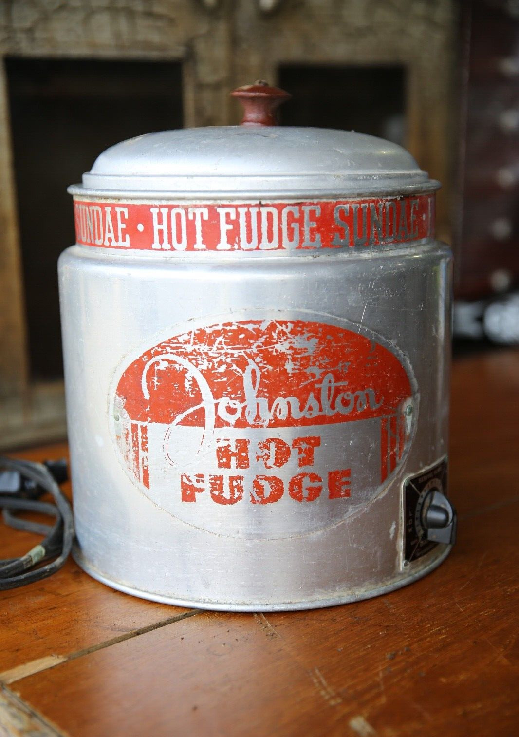 Vintage Johnston Hot Fudge Soda Fountain Malt Shop Warmer Chocolate Candy etc