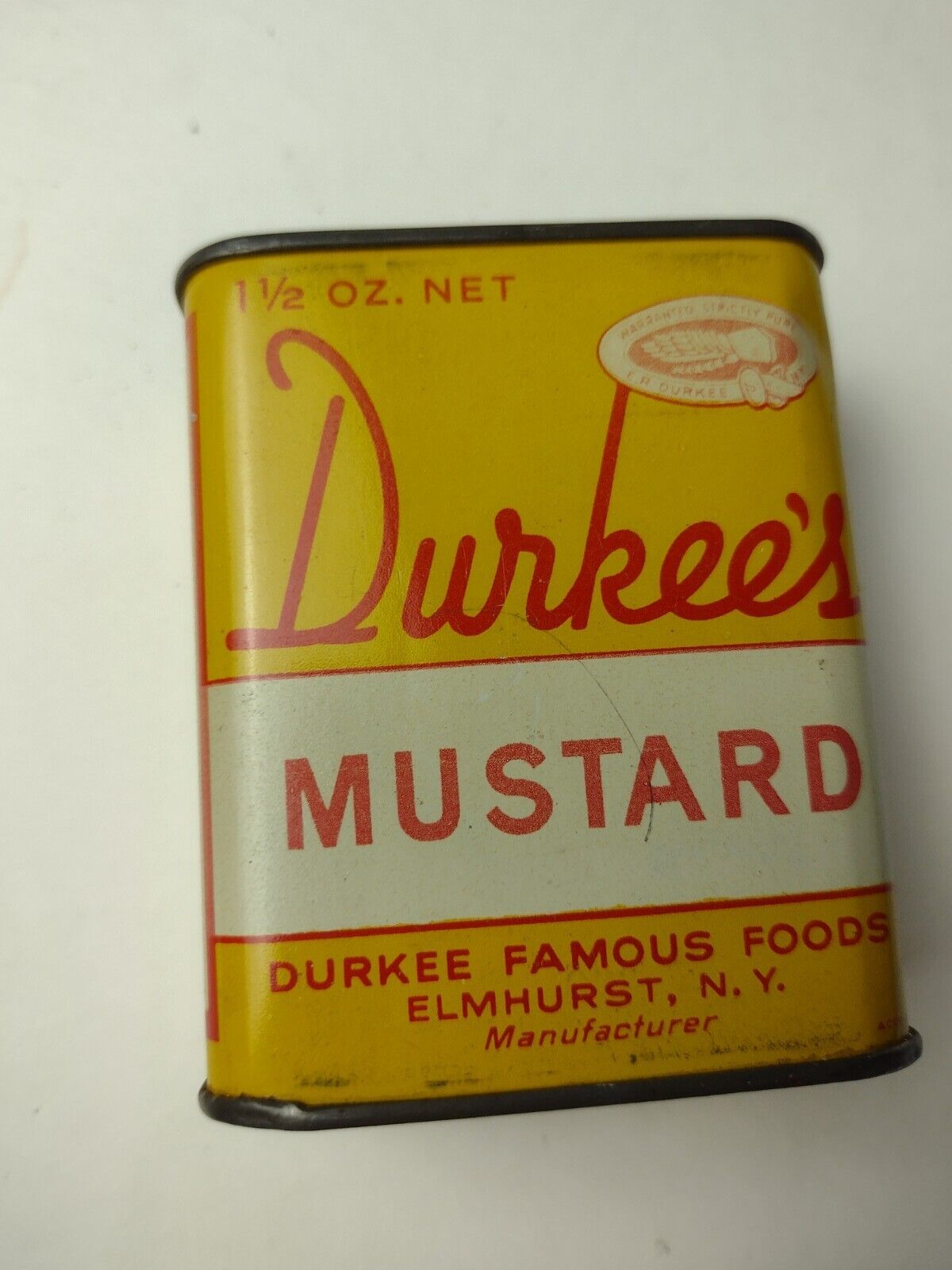 Vintage Durkee’s Mustard Elmhurst New York Advertising Spice Tin
