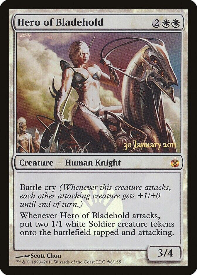 mtg magic Hero of Bladehold FOIL dated release ENGLISH Fortcoutel Heroine