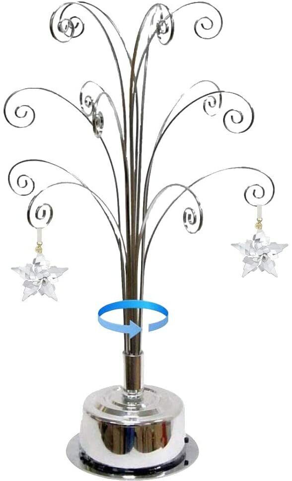 For Swarovski Christmas Ornament 2021 Annual Snowflake Crystal Angel Star Stand