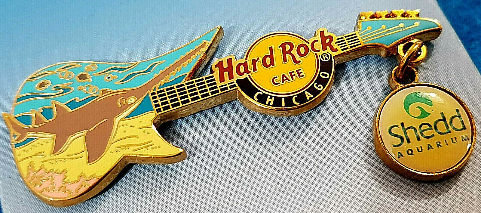 CHICAGO AZA 2011 GUITAR SERIES SHEDD AQUARIUM SAWFISH SHARK Hard Rock Cafe PIN