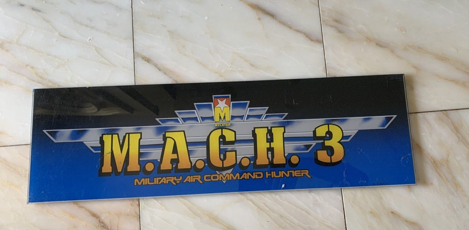 Original  Mach 3 M.a.c.h Mylstar 23-7\'\' Plexi arcade video game sign marquee