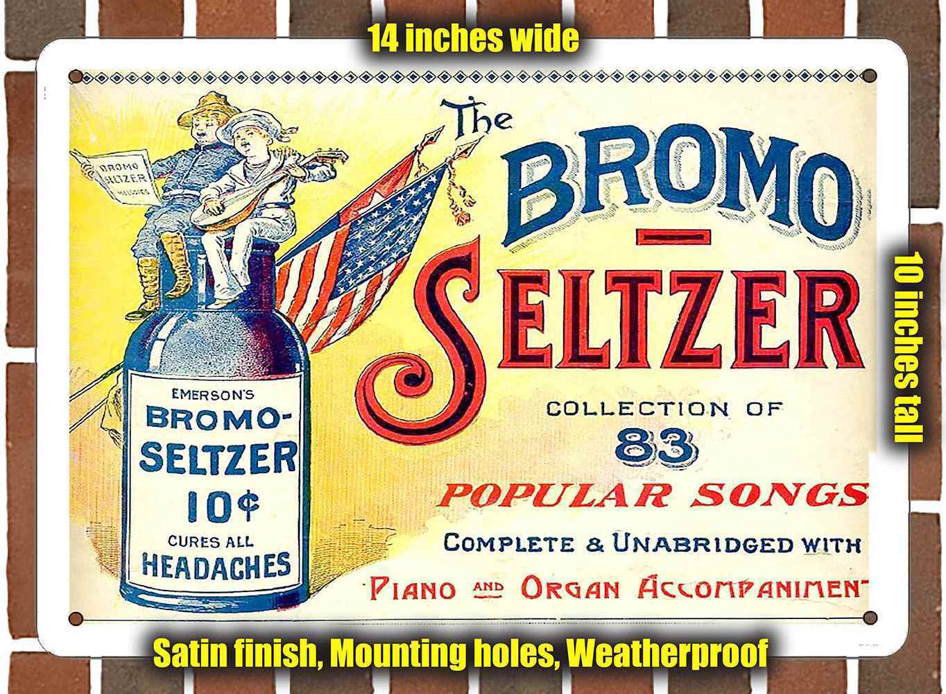 Metal Sign - 1899 Emerson\'s Bromo-Seltzer- 10x14 inches