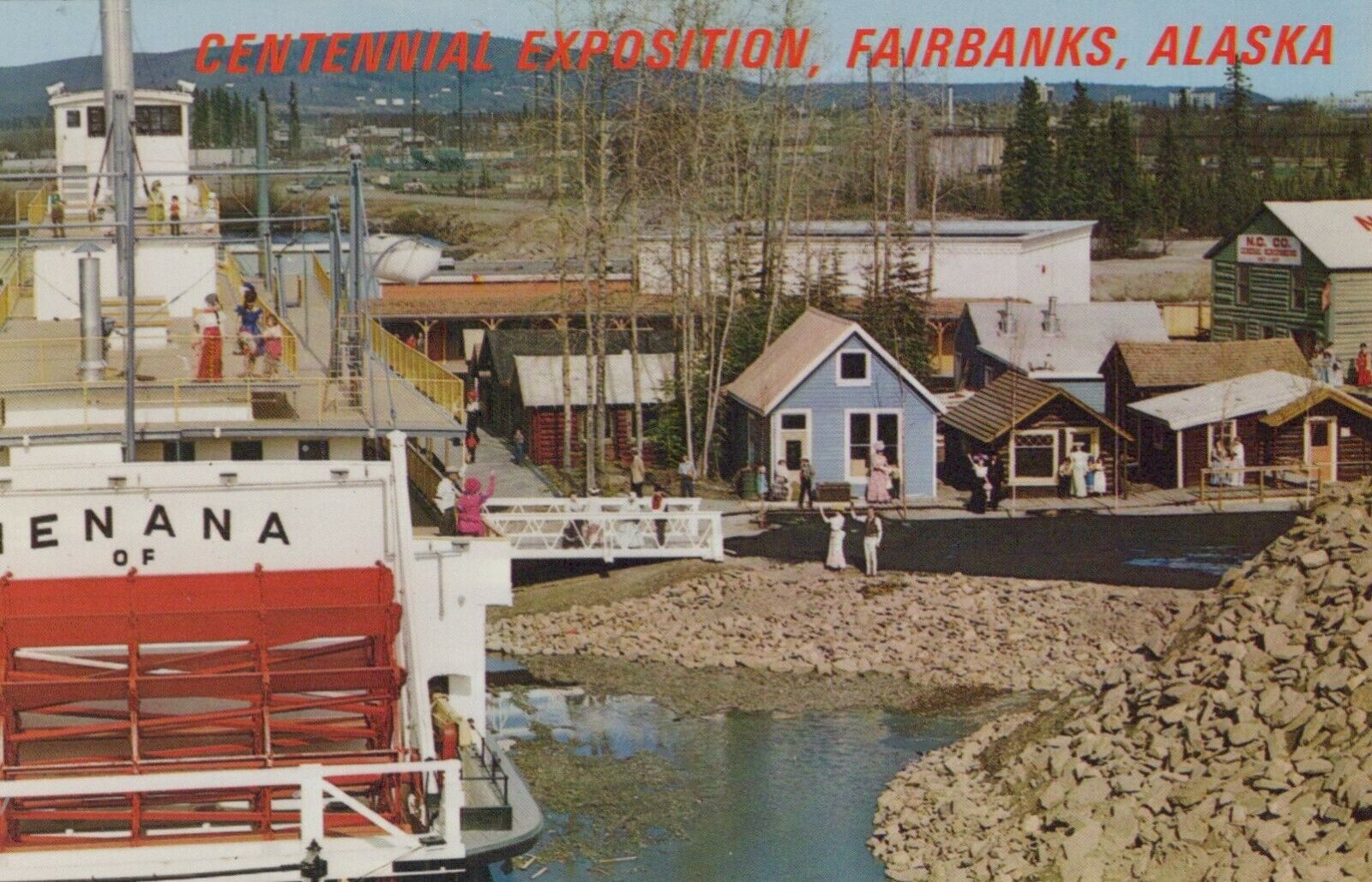Centennial Exposition Fairbanks Alaska Vintage Chrome Post Card