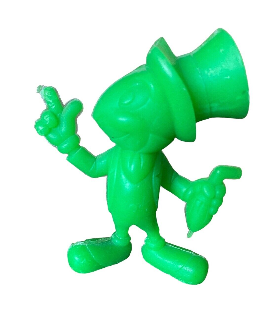 Vintage Marx Green Pinocchio Jiminy Cricket Plastic Figure Disney 70s Toy