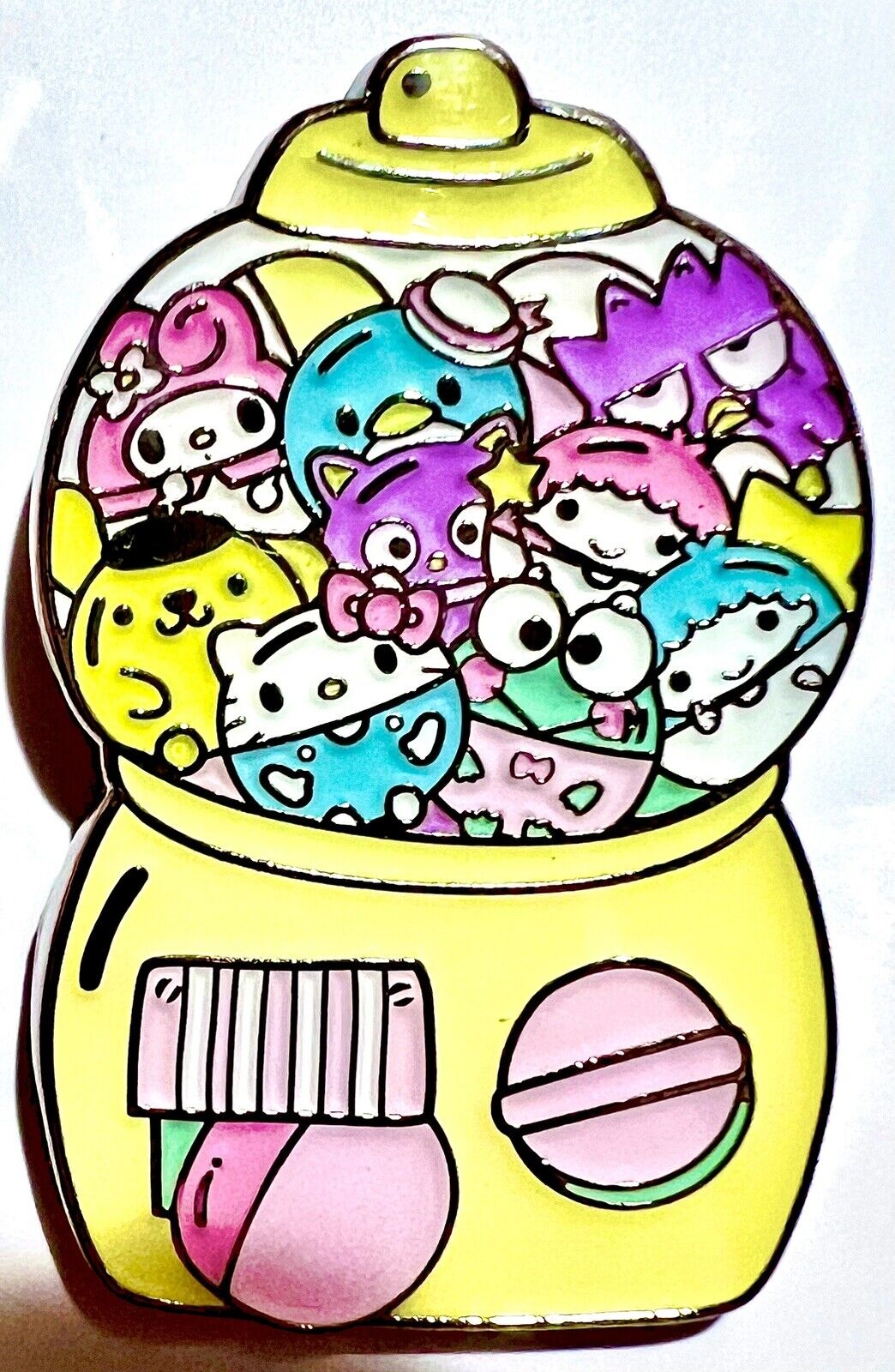 Hello Kitty Friends Enamel Pin Gum Ball Machine Loungefly Sanrio Kawaii Gumball