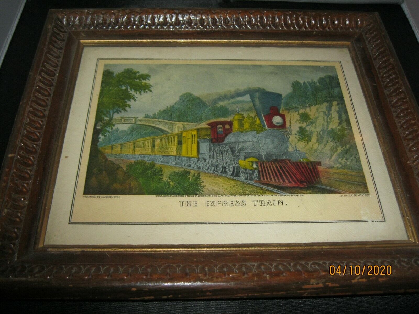 CURRIER AND IVES ORIGINAL THE EXPRESS TRAIN NASSAU 152