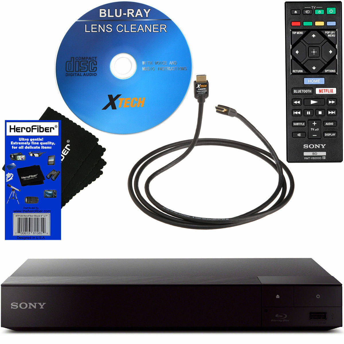 Sony BDP-BX370 Blu-Ray Player with 1080p HD Resolution & Built-In Wi-Fi, Black