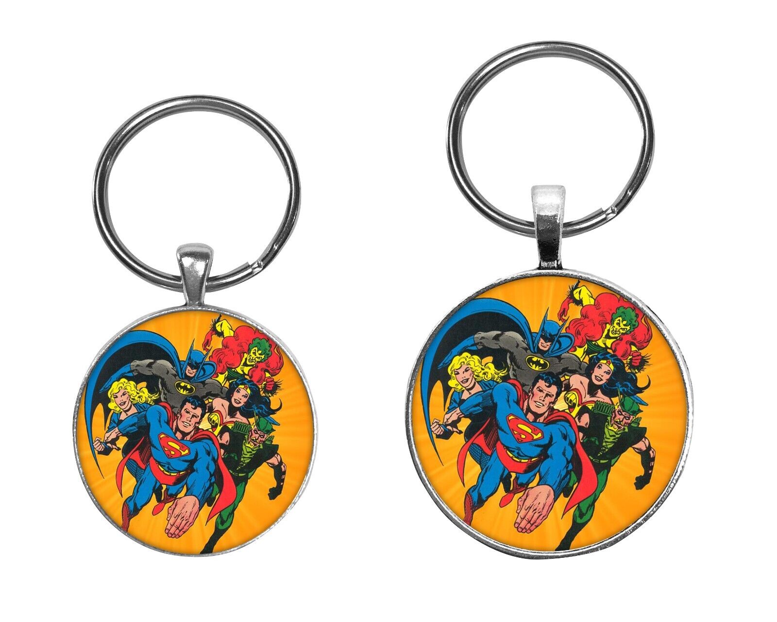 DC Super Hero Key Ring Necklace Cufflinks Tie Clip Pin Earrings Batman Creeper