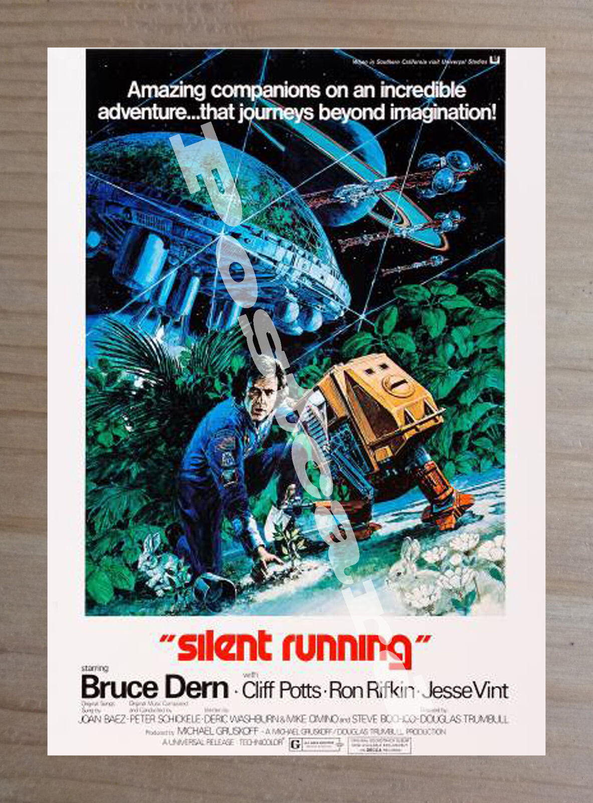 Historic Silent Running 1972 Movie Advertising Postcard