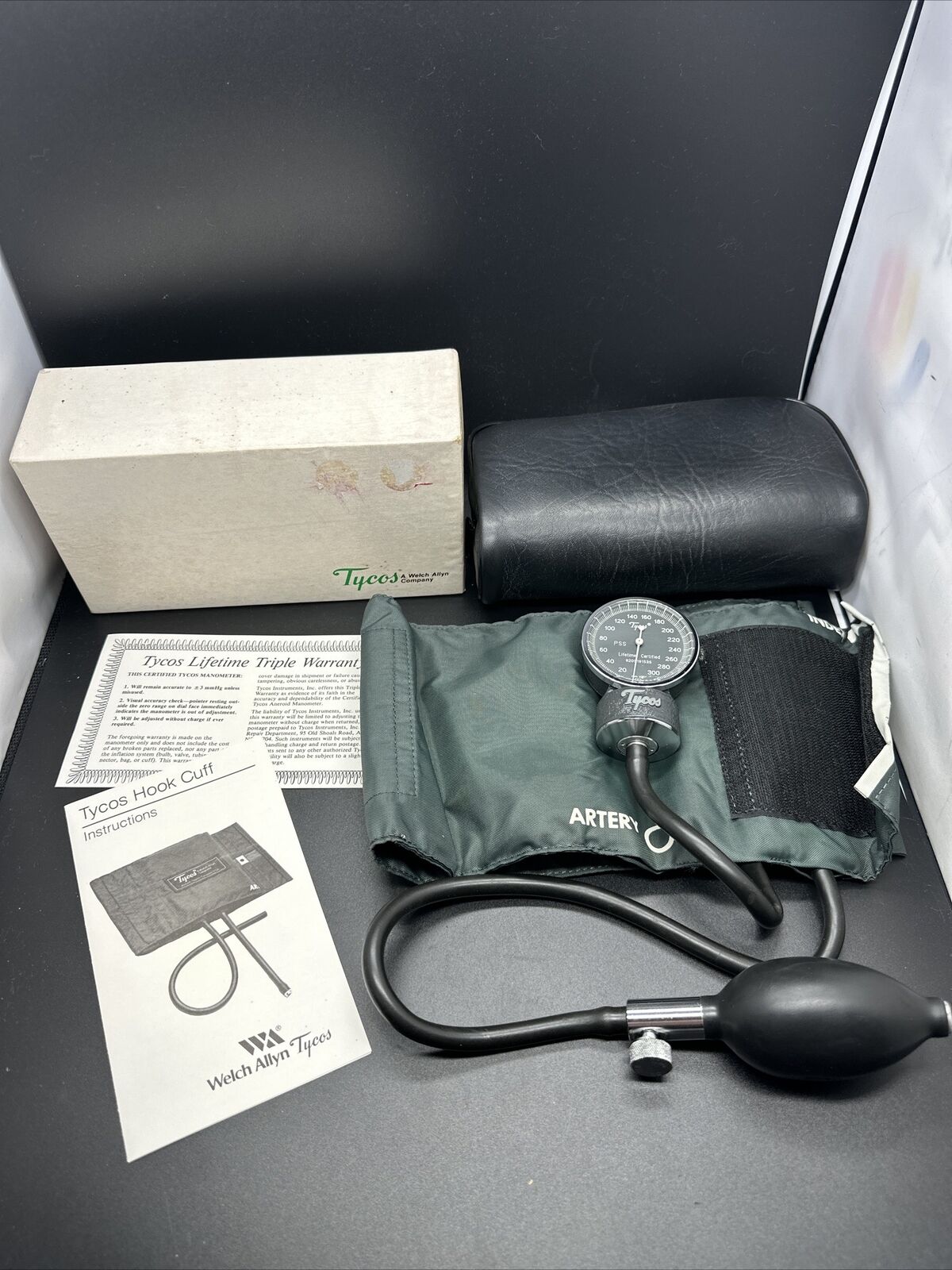 Parts Vintage Tycos Welch Allyn Pocket Aneroid Sphygmomanometer W/ Box Rare USA