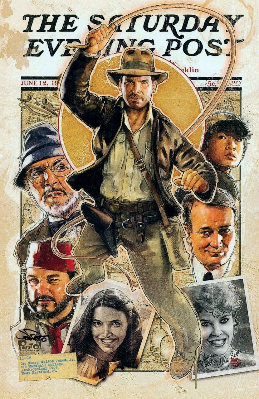 Jon Pinto SIGNED Art Print ~ Indiana Jones Raider of the Lost Ark Harrison Ford