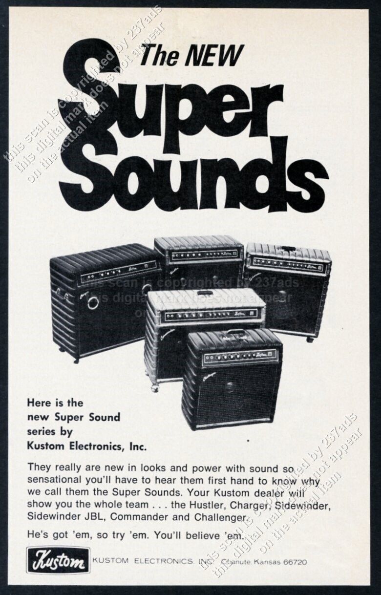 1971 Kustom Electronics Super Sound Hustler Charger etc 5 amp photo vtg print ad