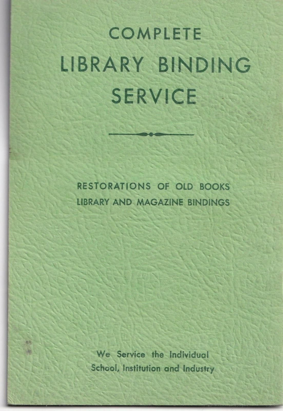 Vtg 1950s Advertising Notebook - Reading Pennsylvania - Arnold's Book Bindery
