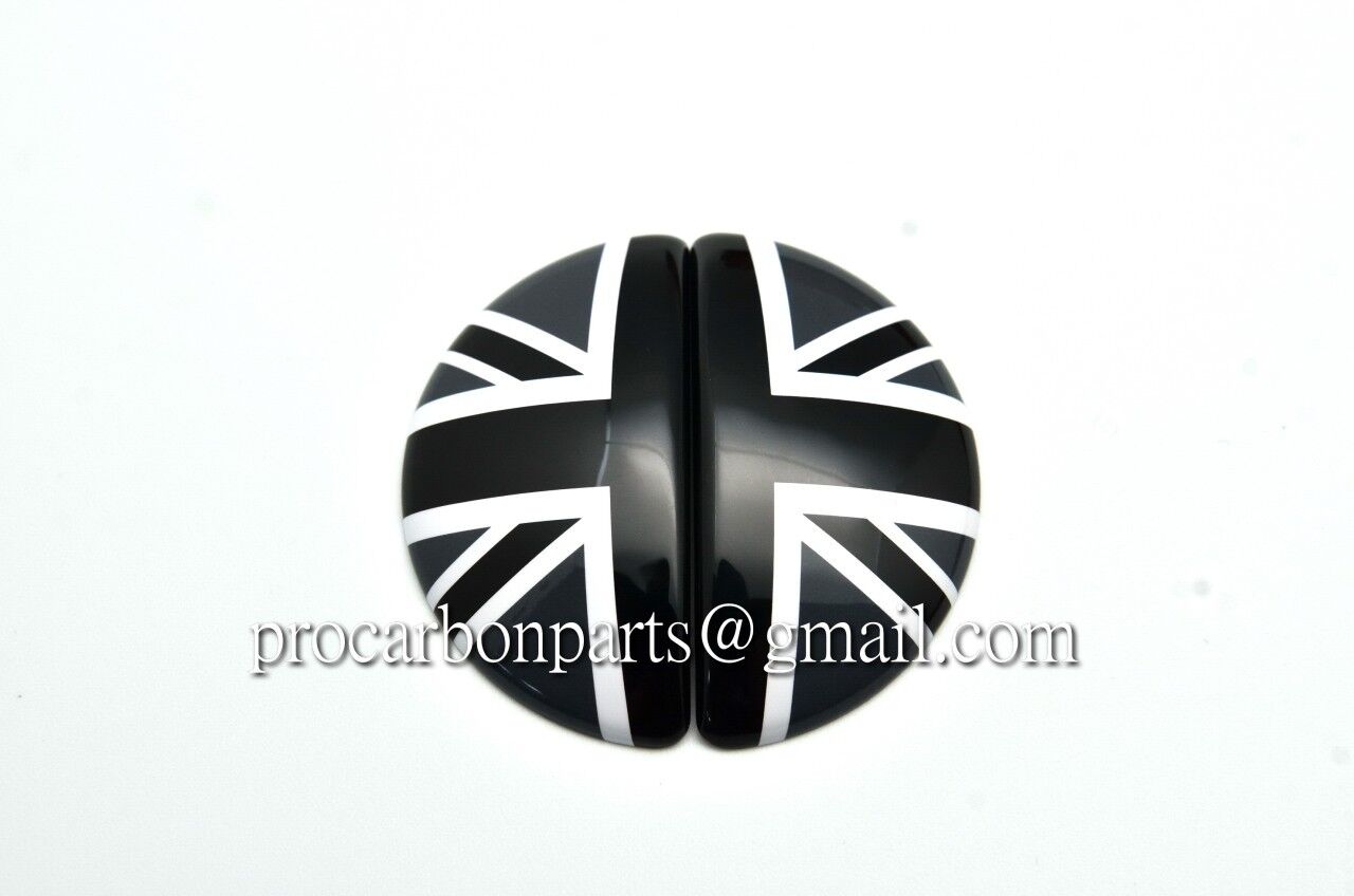 Black Union Jack MINI Cooper Aluminum Door Emblems for BMW MINI R56 R58 SD S GP