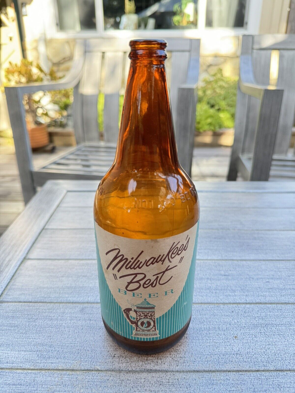 ~Vintage 1961 MILWAUKEE’s BEST Beer Bottle w/Original PAPER LABEL~Excellent~RARE