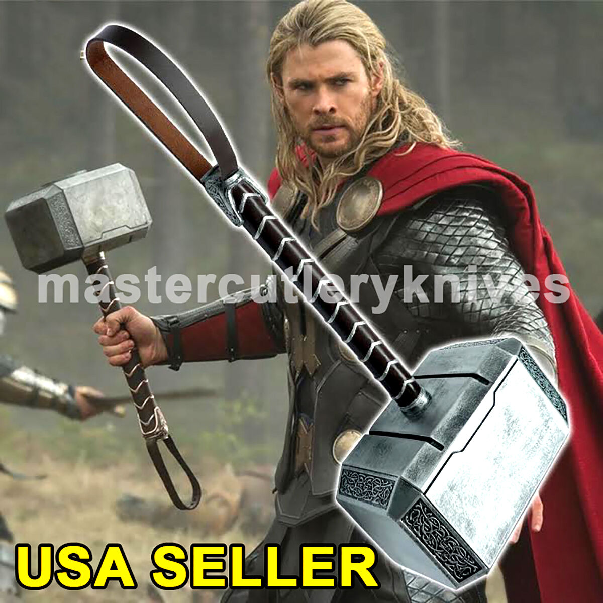 1:1 Scale Full Resin Avengers Thor Hammer 1:1 Replica Prop Mjolnir cosplay USA
