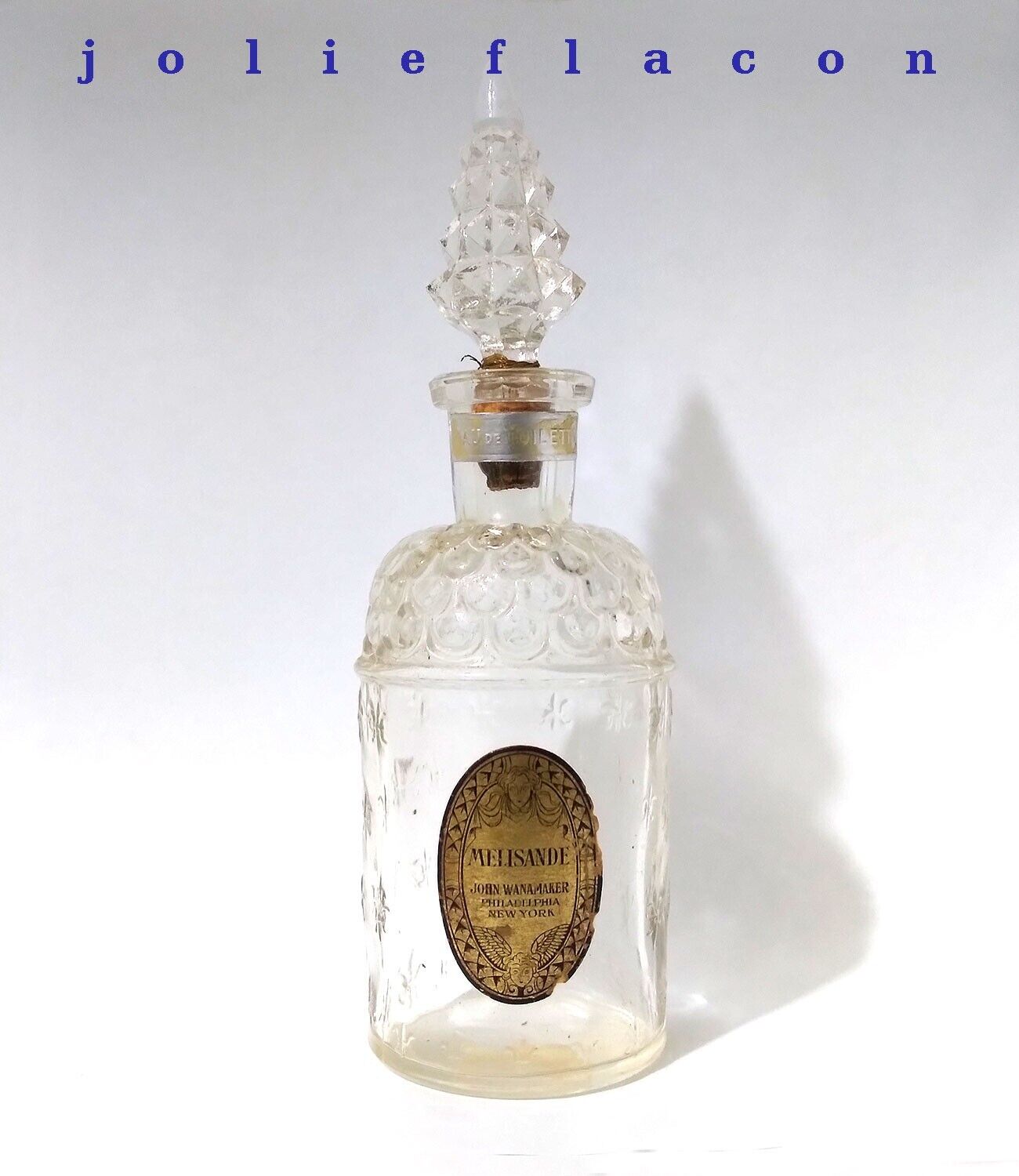 Vintage Perfume MELISANDE BY John Wanamaker, EDT Splash 4 oz. - c. 1935