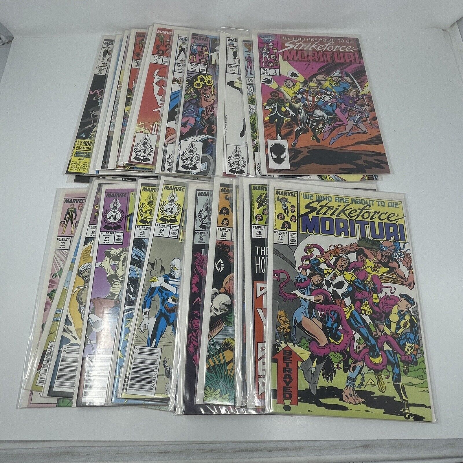 Strikeforce Morituri Comic Books 1986 Issues # 3-21, 24-30 VGC Lot of 26