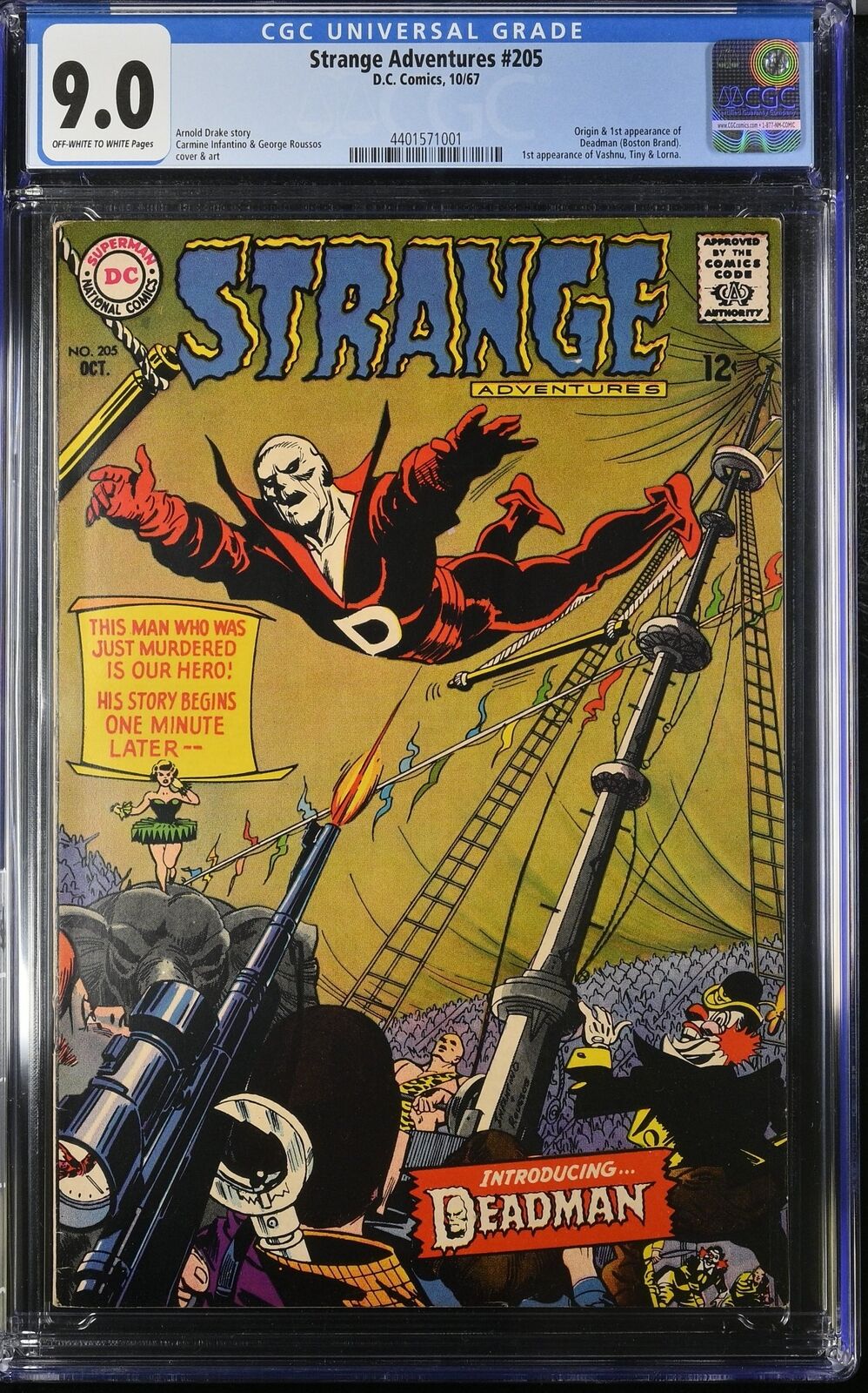 Strange Adventures #205 CGC VF/NM 9.0 1st Appearance Deadman DC Comics 1967