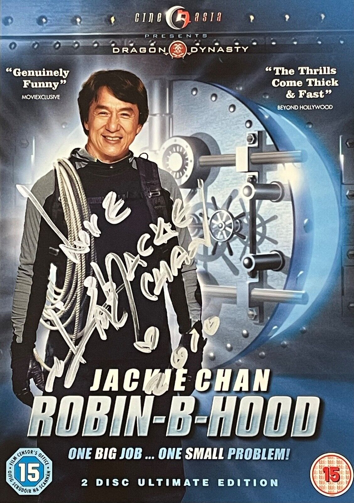 Jackie Chan Authentic Autographed DVD Sleeve Movie - Robin B Hood with COA