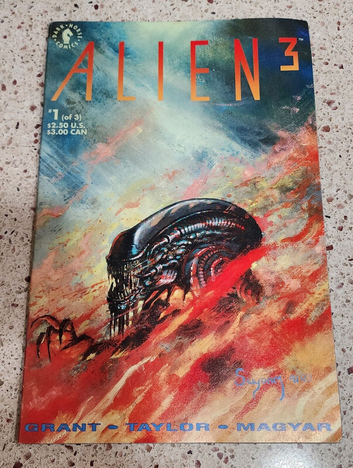 Alien 3 Comic Book #1 (1992) Movie Adaptation Dark Horse Comics