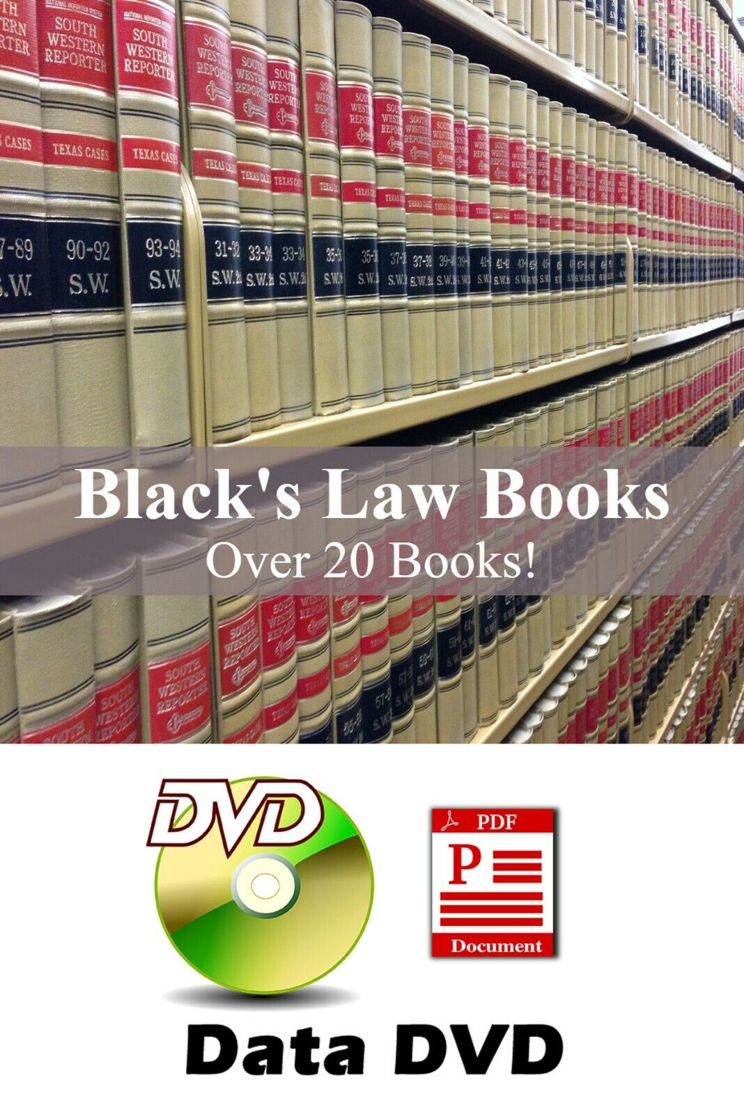 HUGE Black's Law Books - 19 books + Black’s Law Dictionary 1st & 2nd Ed on DVD 