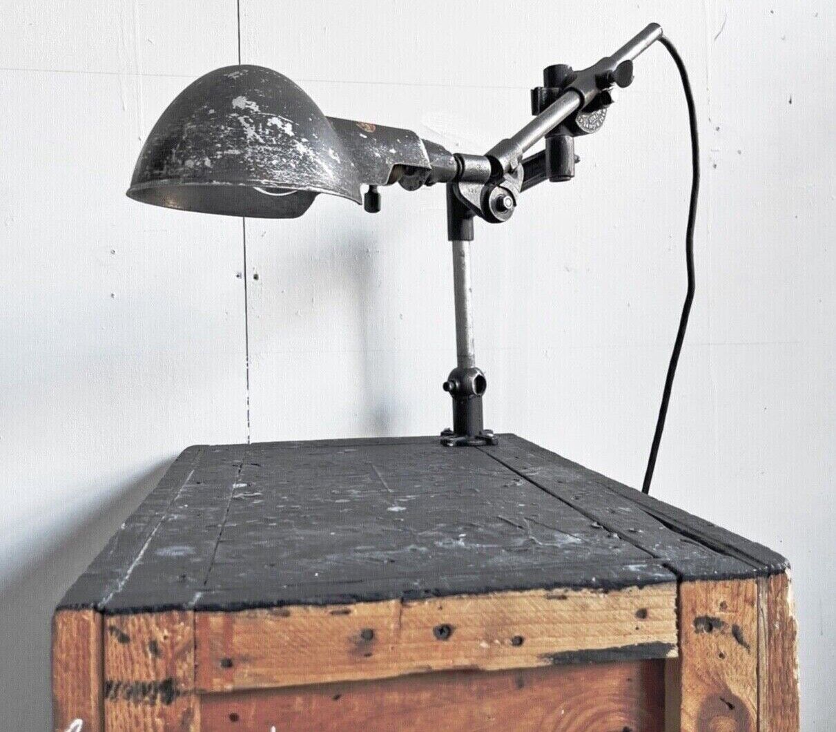 Vintage Woodward Cast Iron Industrial Articulating Light 