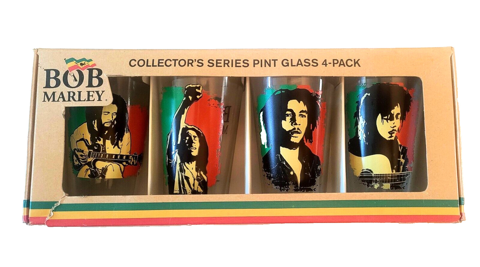 Bob Marley Collectors Series 16 oz Pint 4-Pack 16oz