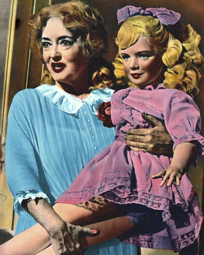 Bette Davis What Ever Happened to Baby Jane? holding Baby Jane doll 8x10  Photo