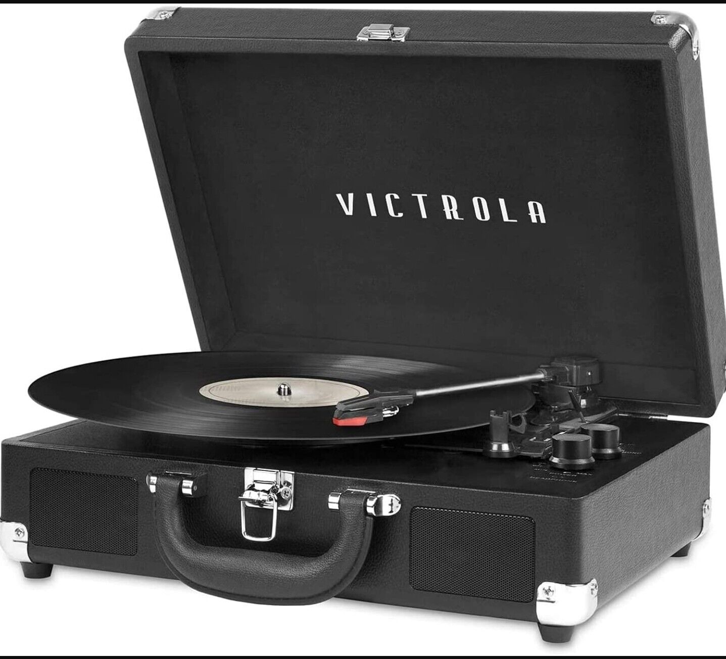 Victrola VSC-550BT-BK 3-Speed Stereo Turntable - Black UPGRADED w/Extra Stylus