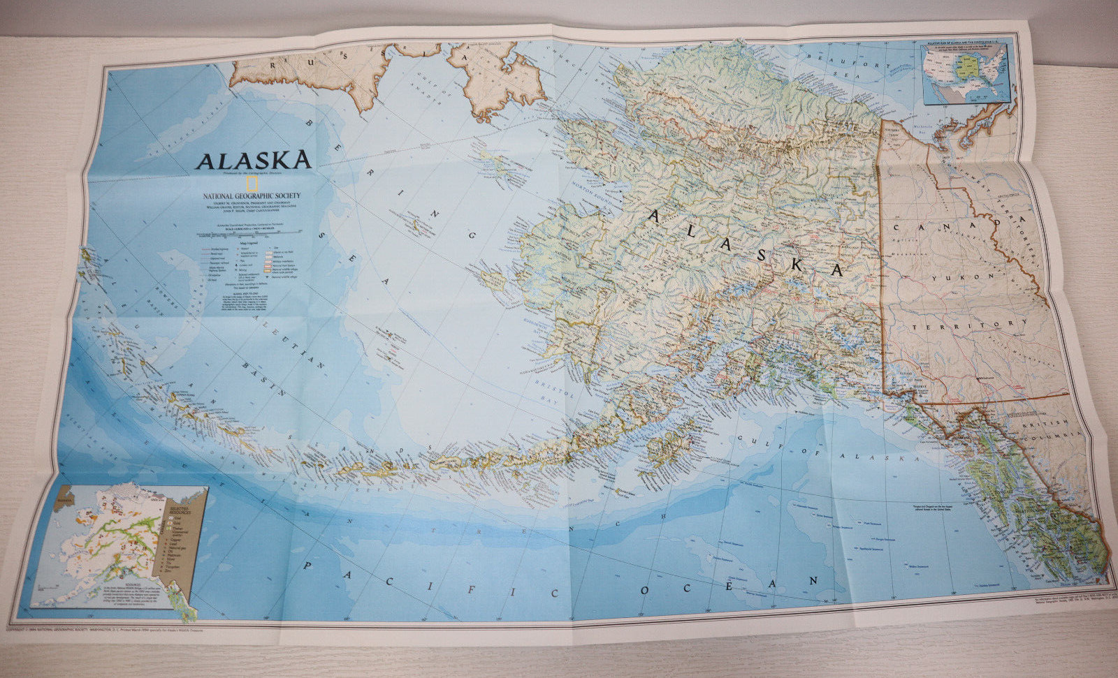 Vintage Alaska National Geographic Map - Double-Sided Poster Map