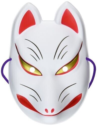 Japanese Traditional White Fox KITSUNE Mask OMEN Cosplay Costume Japan New
