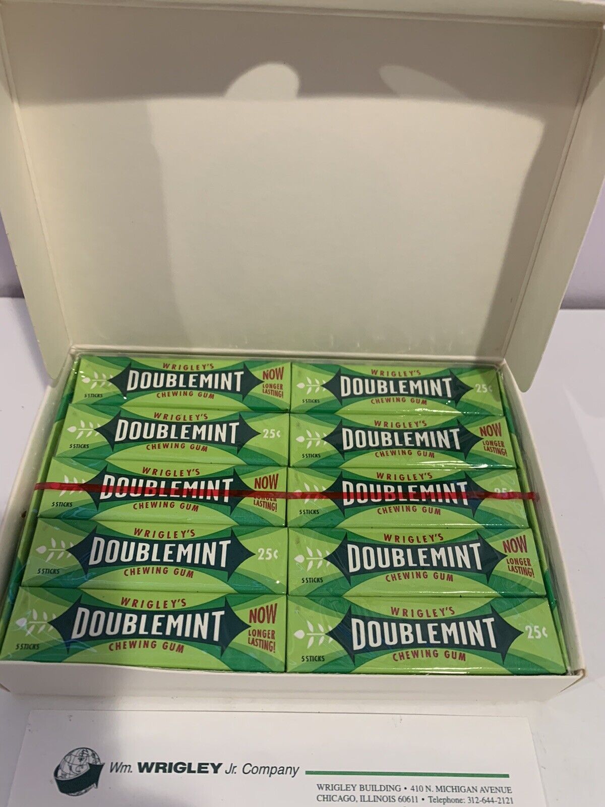 Vintage WRIGLEY’S Doublemint Gum Sealed Box 2002