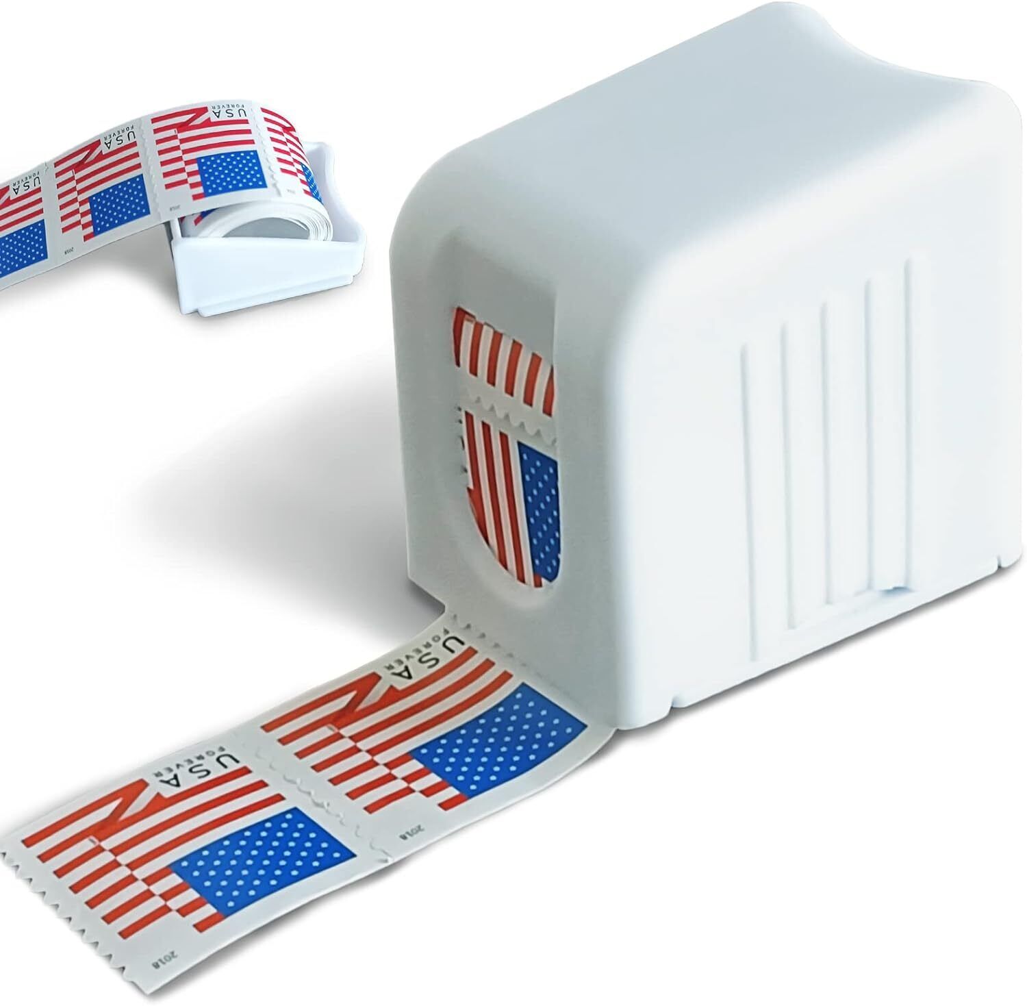 Postage Stamp Dispenser Roll of 100 Stamps Lightweight Plastic Stamp Roll Holder