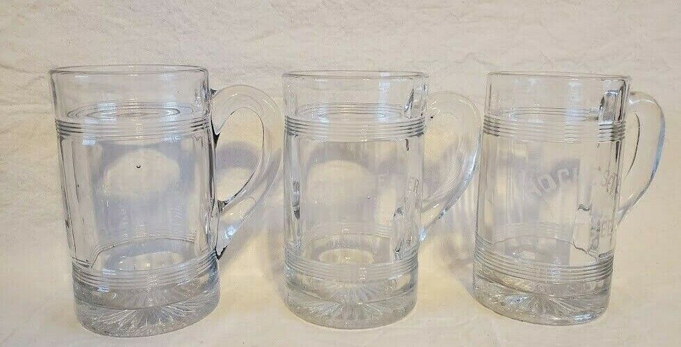 Vintage Rochester Root Beer Mugs Qty 3 J Hungerford Smith Co Rochester NY