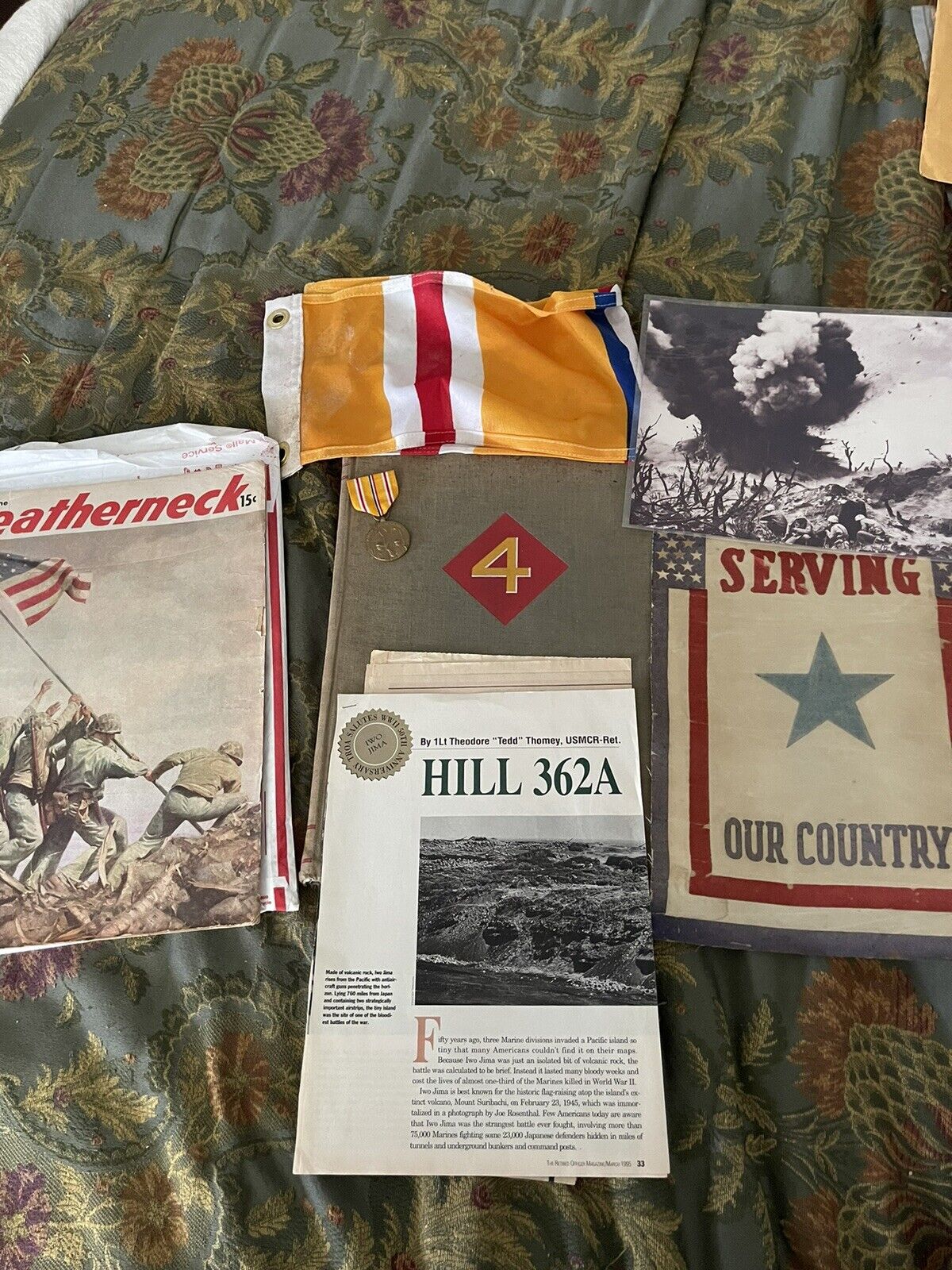 WWII Iwo Jima 4th Marine Division Veteran Lot Cpl. Lawrence E. Gorman