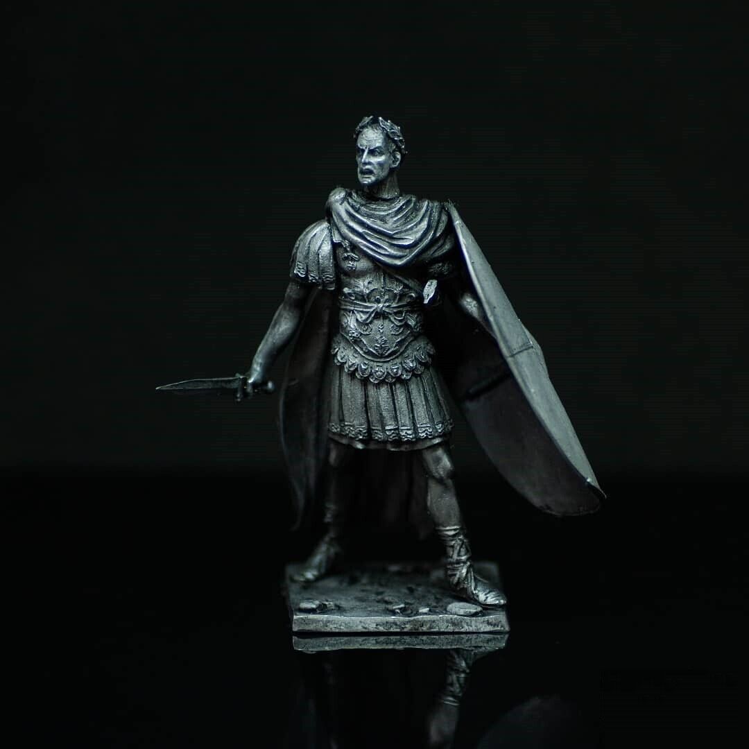Tin Toy Soldier Guy Julius Caesar Roman Warrior Miniatures UnPainted Statue 1/32