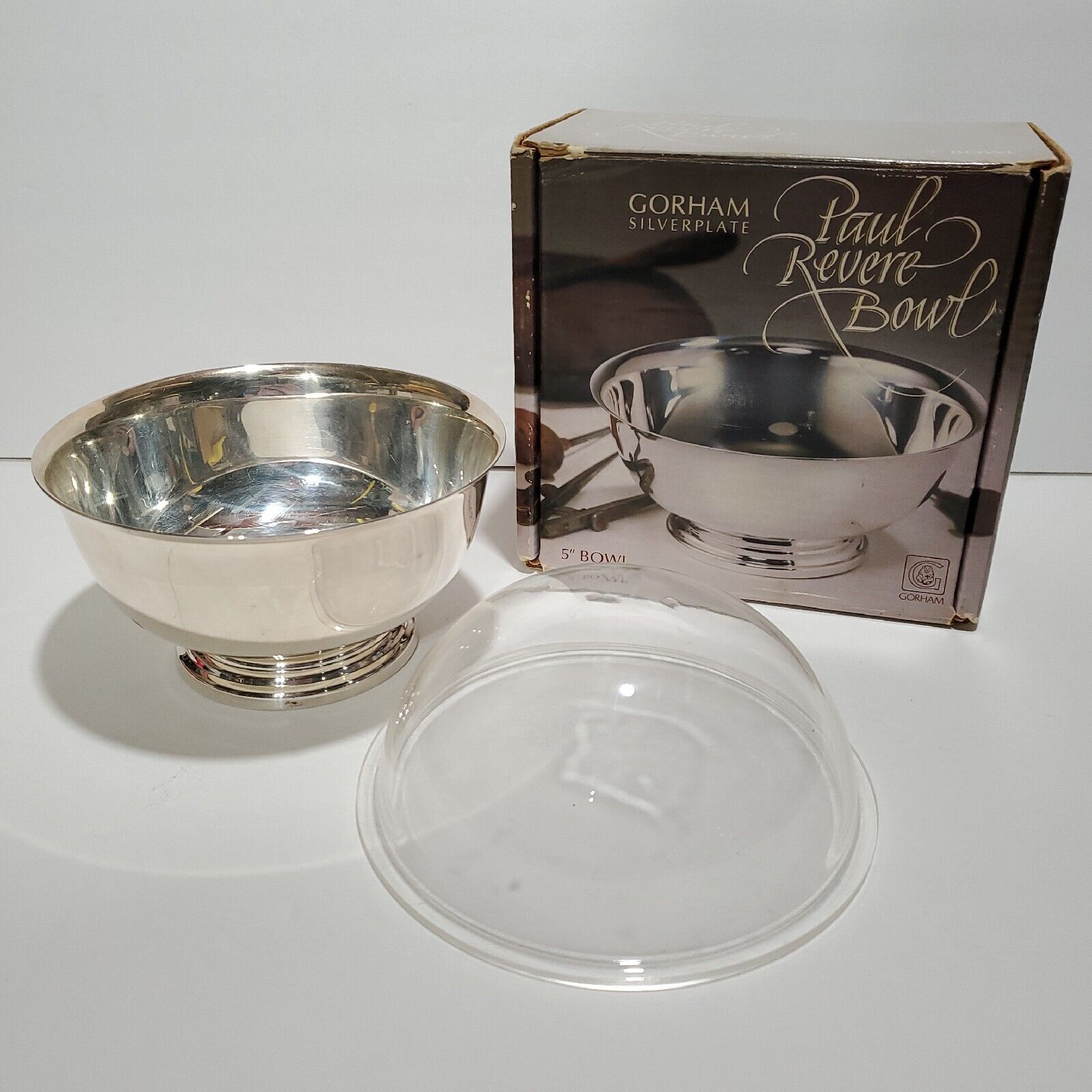 Vintage Gorham Silverplate Paul Revere 5” Bowl w/ Box