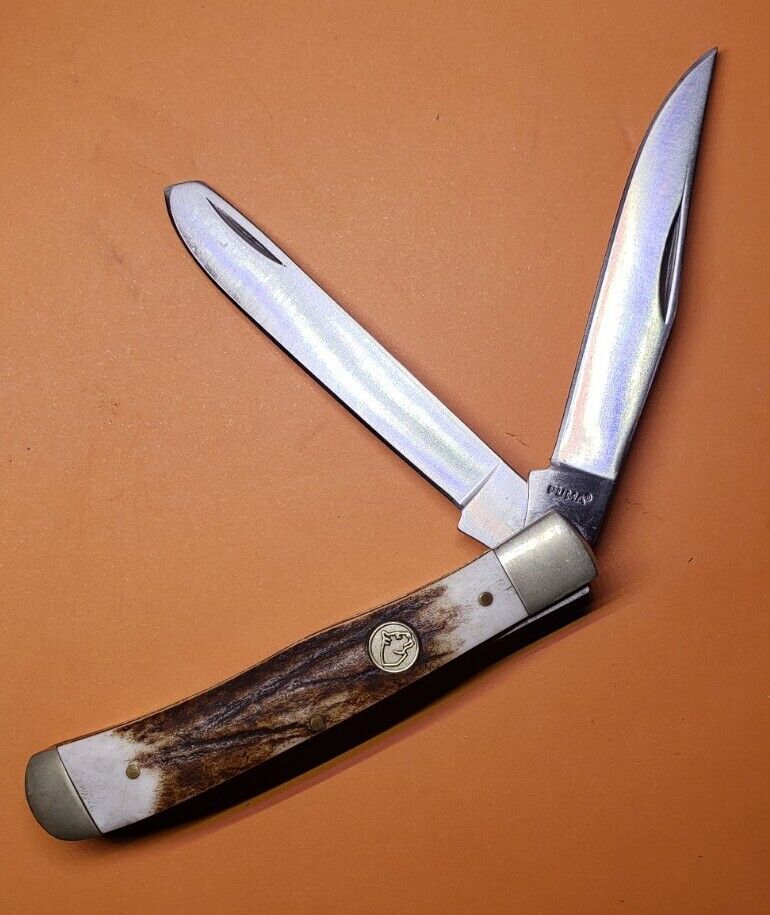 Puma SGB Trapper POM Commando Stag Folding Pocket Knife