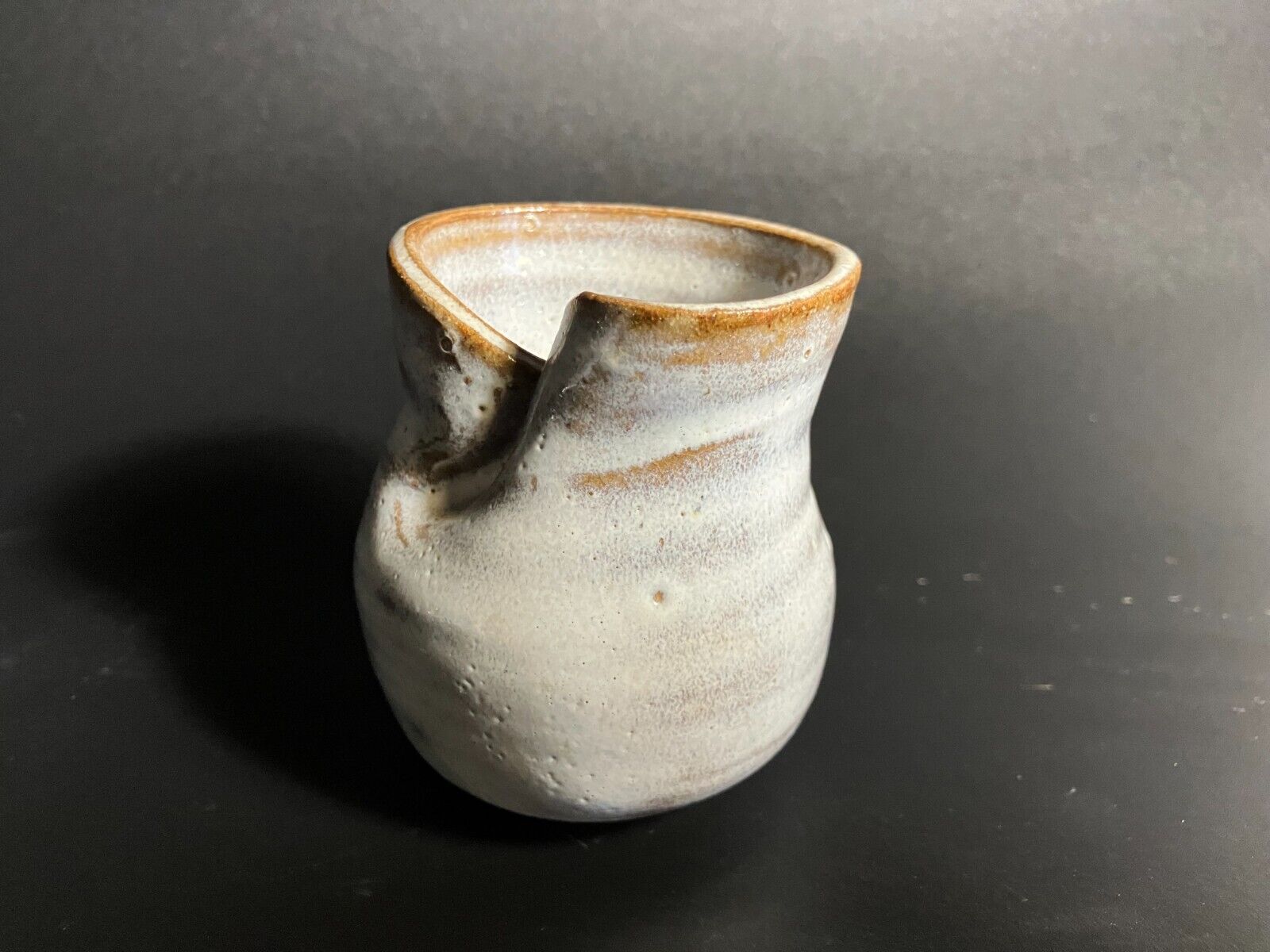 single vase cup  vintage japanese antique ceramic handmade  saki  folk art