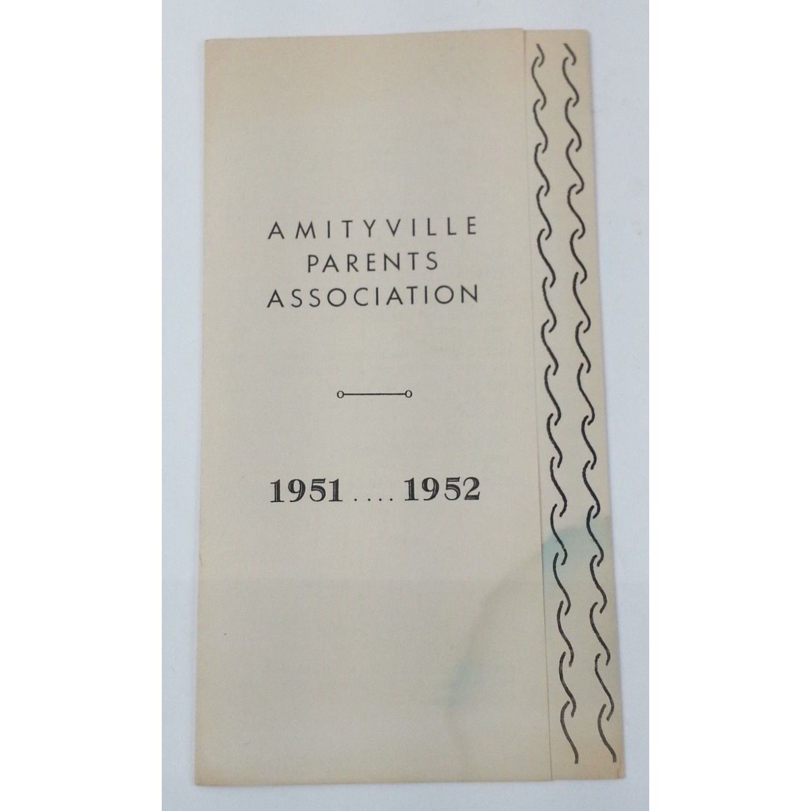 Vintage 1951-1952 Amityville Parents Association Program Amity