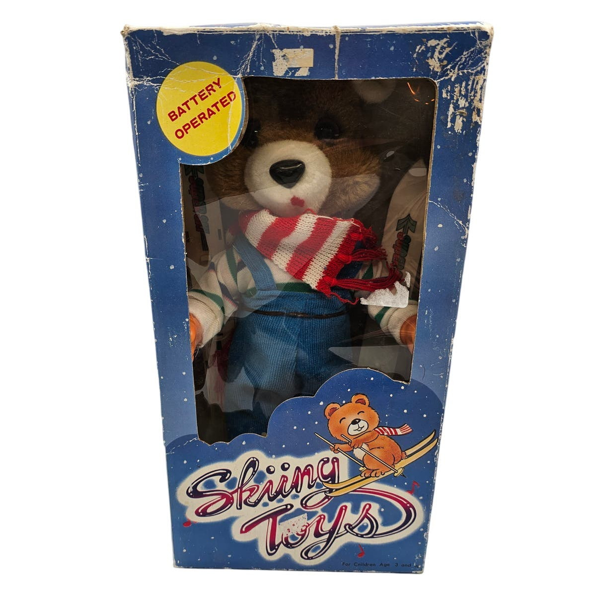 Vintage 1960s Skiing Plush Toys Teddy Bear Battery Operated Made In Japan