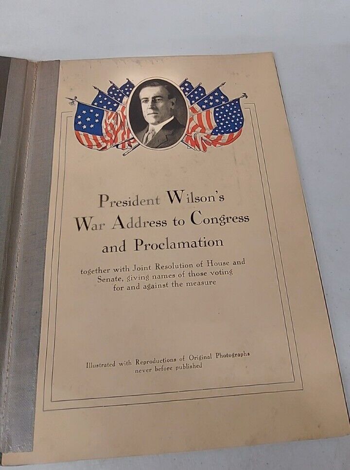 President Wilson’s War Address To Congress Ex-library 