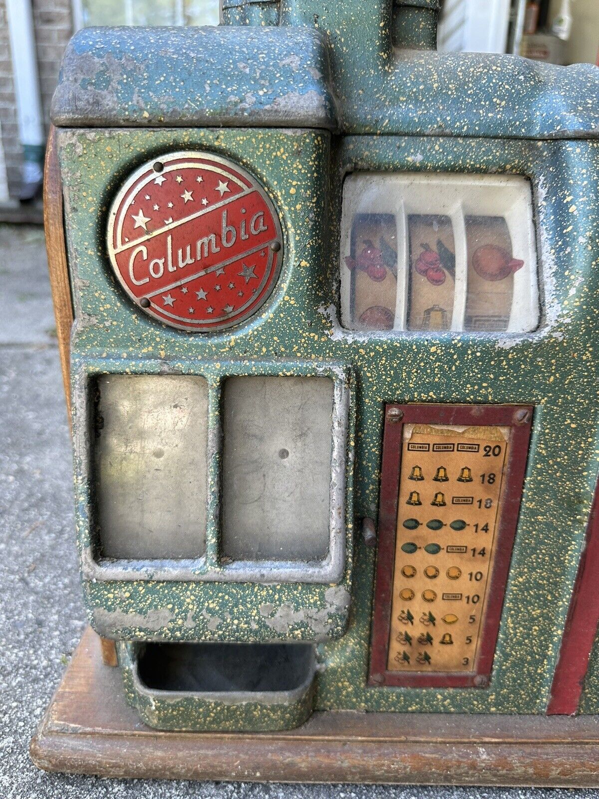 Antique 1930s Columbia 10 Cent (Dime) Slot Machine Countertop 10 cent